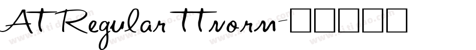At Regular ttnorm字体转换